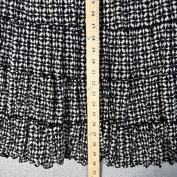 Max Studio Maxi Skirt Women’s Size M Tiered Chiffon Boho Ditsy Girl Ruffle Hem - Picture 8 of 15